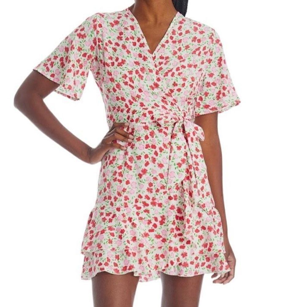 NWT Floral Wrap Skater Dress Sz 8